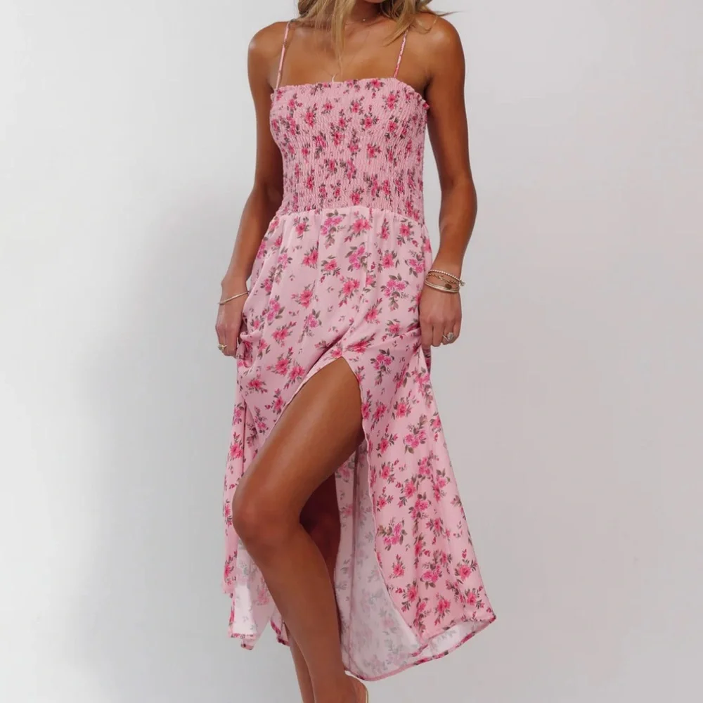 RESA Pastel Floral Smocked Dress - Picture 1 of 6